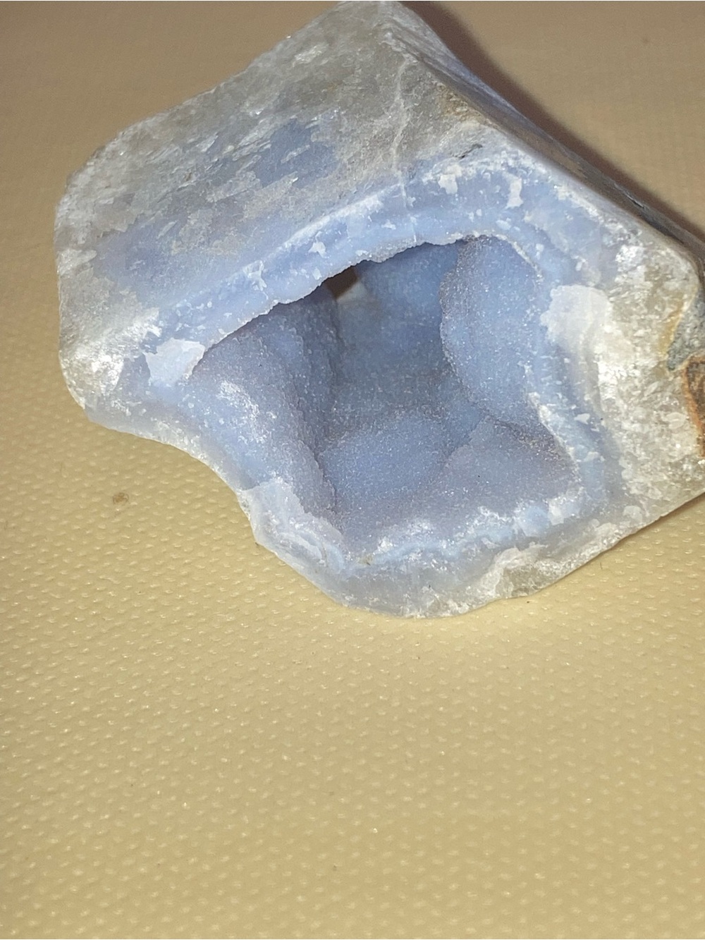Blue Lace Agate Geode Decorative Stone – Home Accents